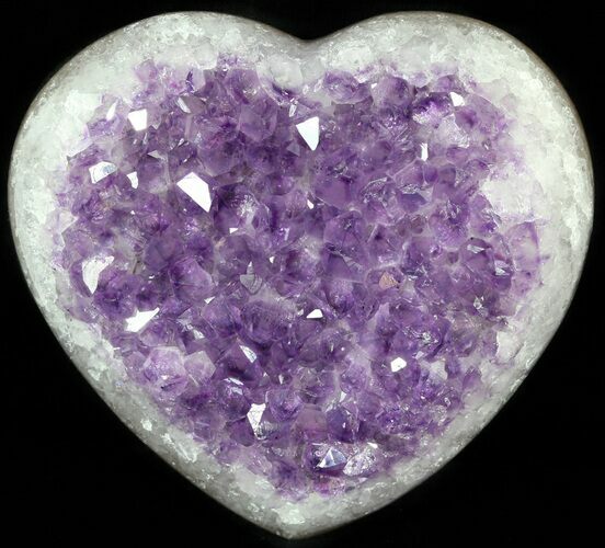 Purple Amethyst Crystal Heart - Uruguay #46210